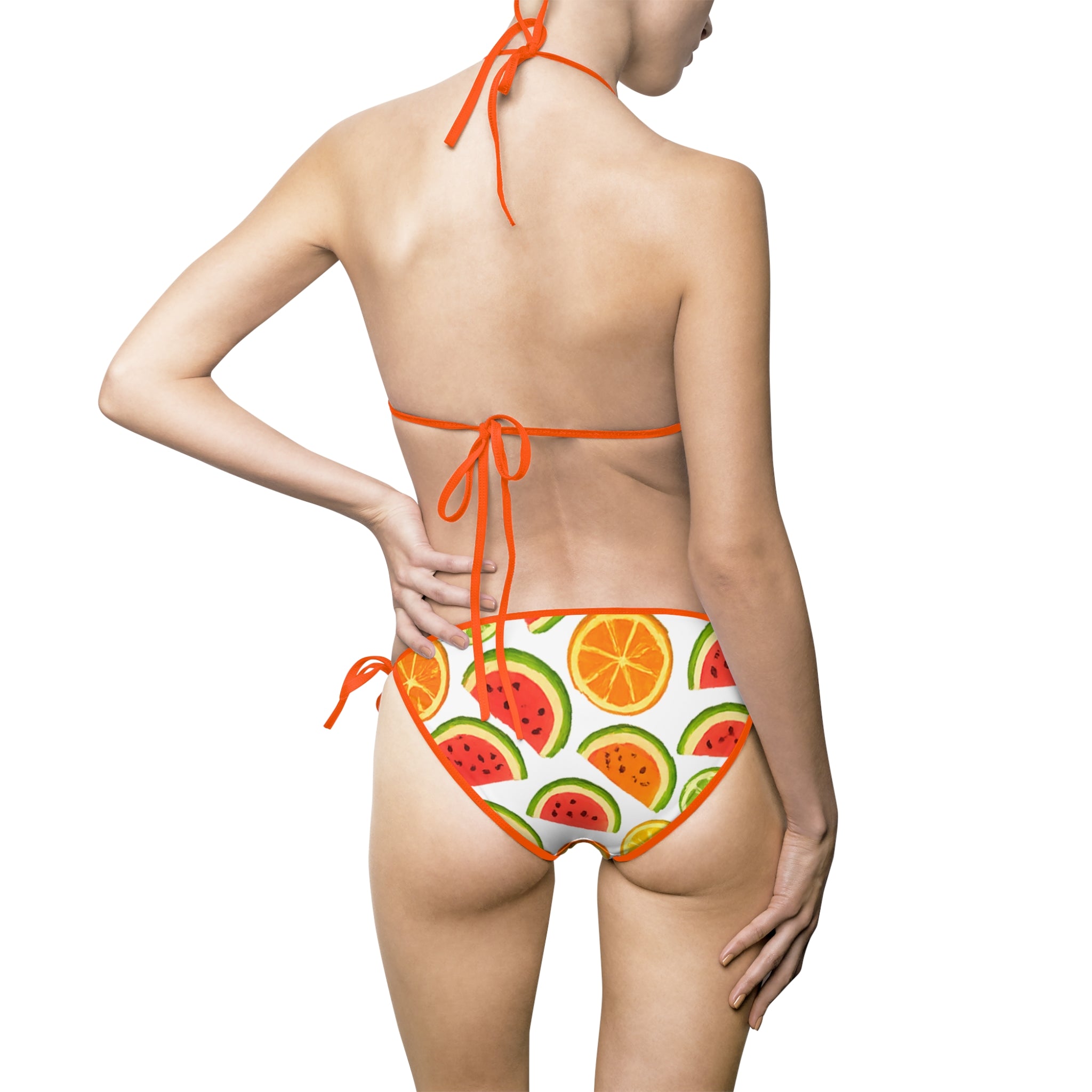 BubbaChubbs Fruit Floral Bikini Women's Tropical -Side Swimsuit Printify