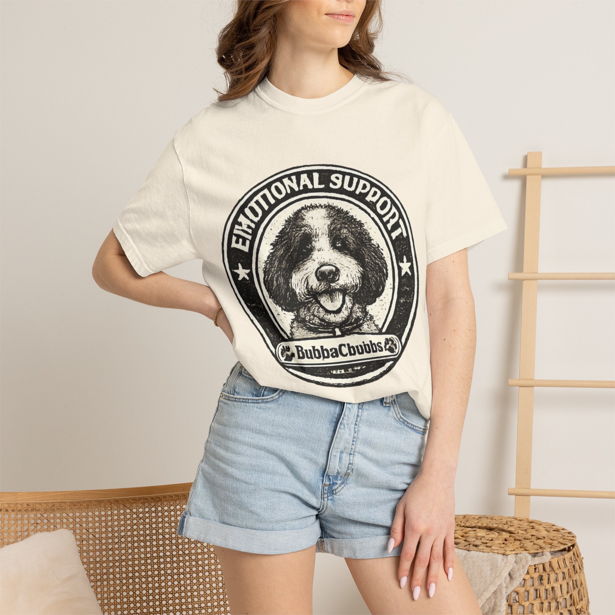 BubbaChubbs Doodle Vintage Emotional Support Style Tee Printify