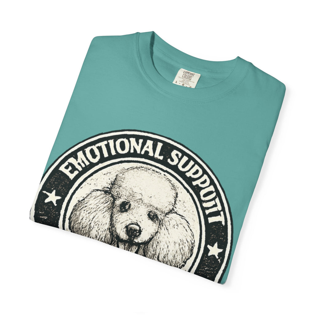 BubbaChubbs Vintage Poodle Emotional Support Style Tee Printify