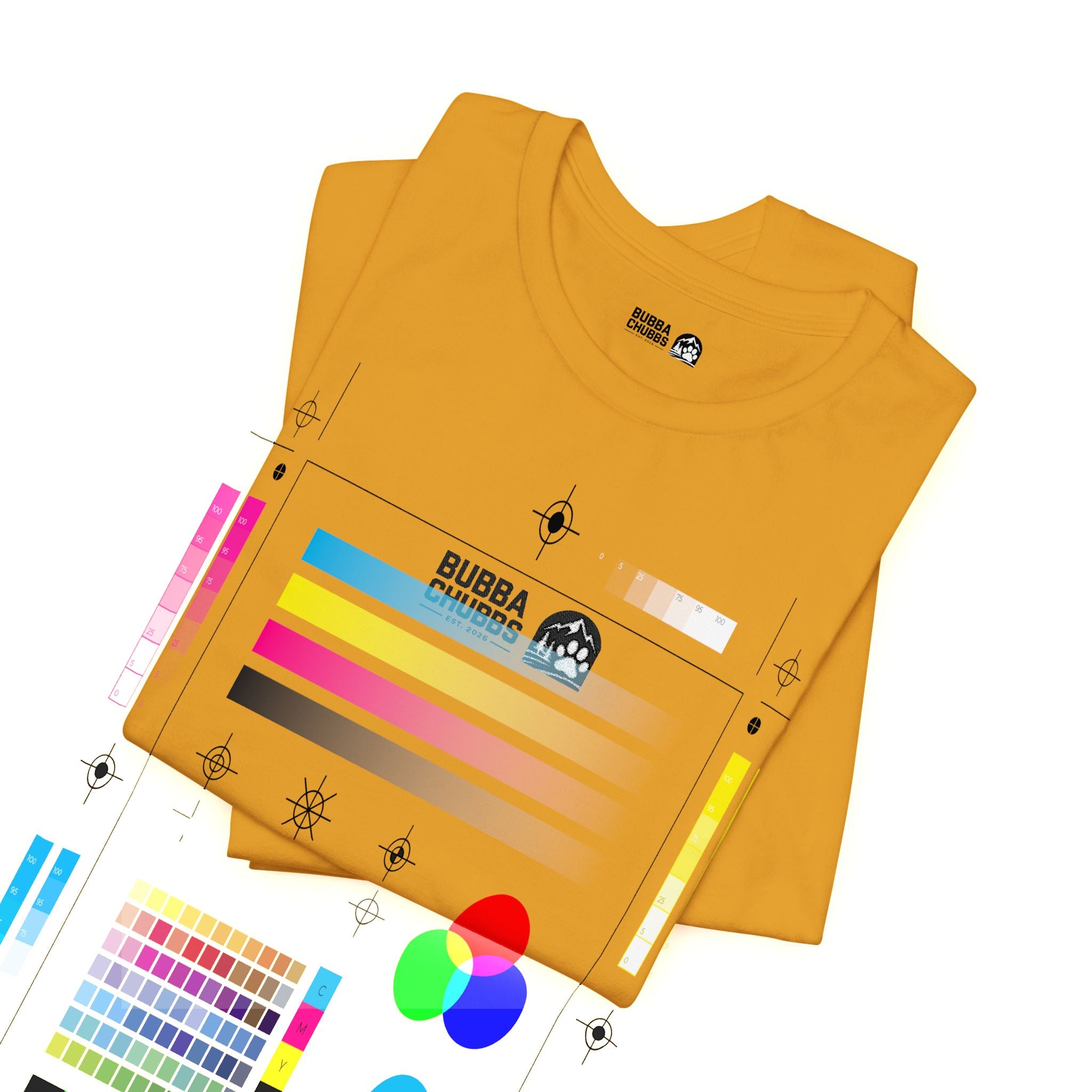 BubbaChubbs - Embroidered Logo - Unisex Jersey Short Sleeve Tee Printify